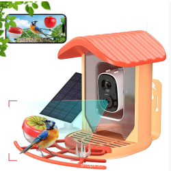 ソーラー式 スマート野鳥フィーダー（監視カメラ内蔵・自動給餌）