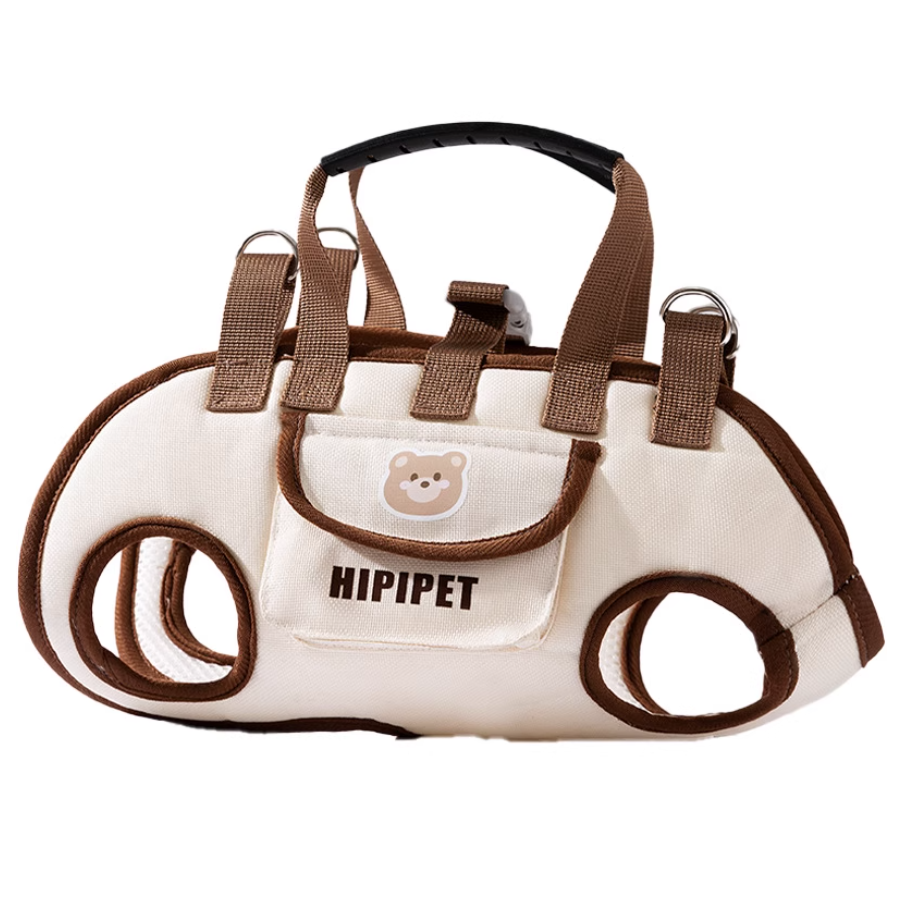 小型犬・猫用 携帯可能 斜め掛け/手提げ/ショルダー対応 ペット外出バッグ 散歩用リュック