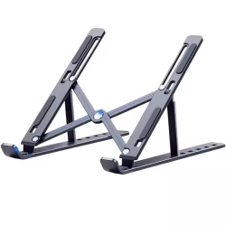 ノートPCスタンド デスク用昇高式 折りたたみ可能 アルミ合金製 冷却機能付き タブレット対応 高低調節可能 オフィス専用